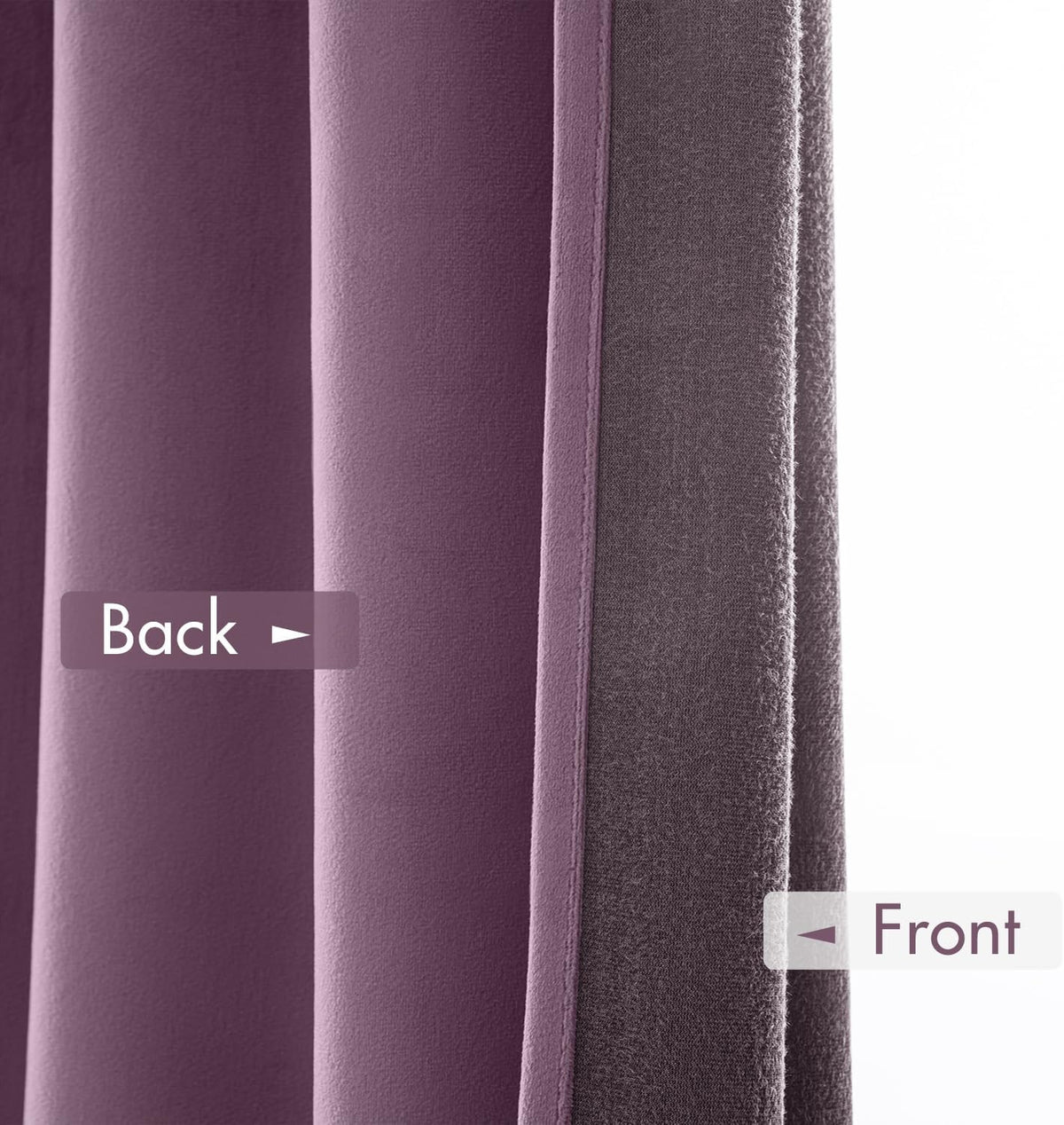 MIULEE Lavender Velvet Curtains Thermal Insulated Blackout Curtain Drapes for Bedroom Living Room