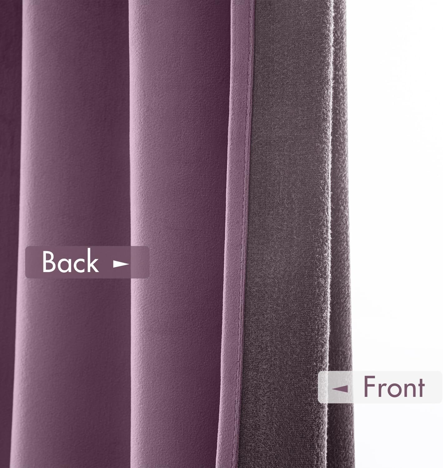MIULEE Lavender Velvet Curtains Thermal Insulated Blackout Curtain Drapes for Bedroom Living Room