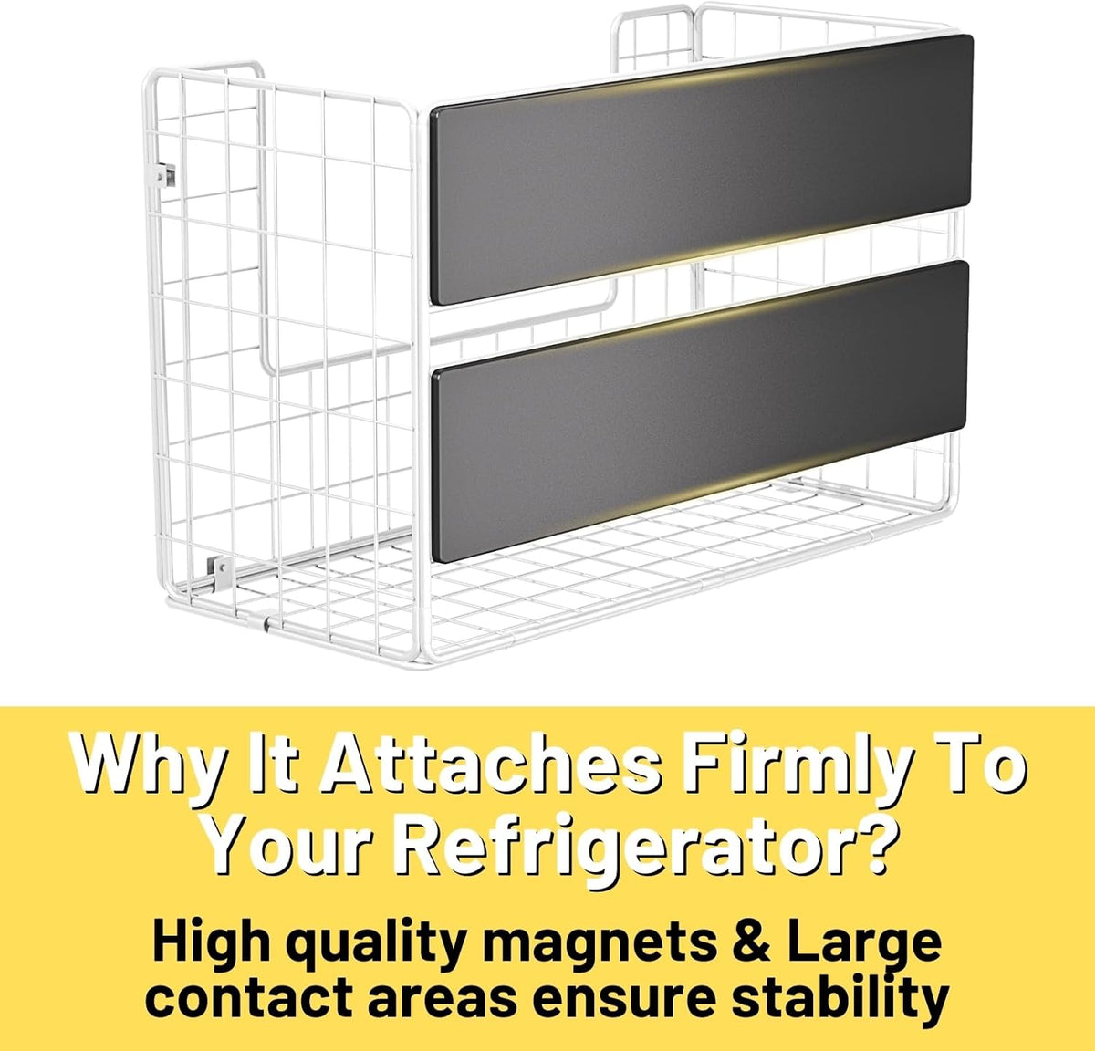 Magnetic Shelf for Fridge, Fruit Potato & Onion Storage Bins, Pantry Organizers & Storage, Large