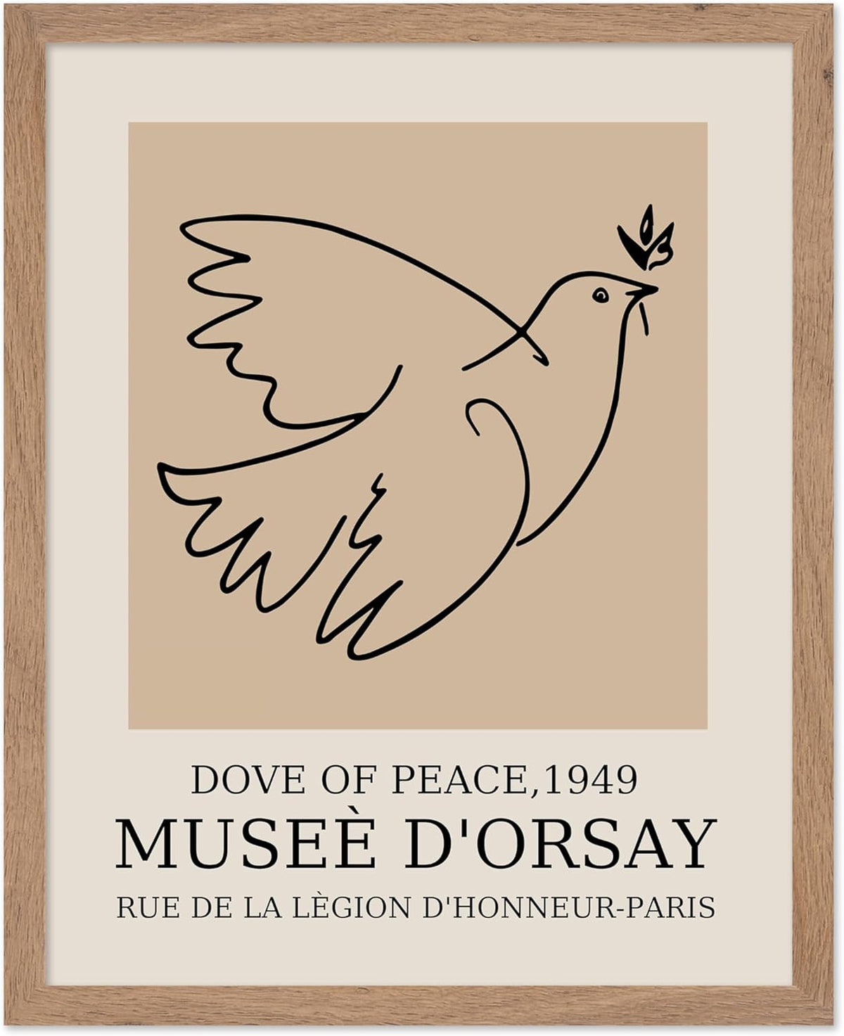 Poster Master Vintage Poster - Retro Minimalist Print - Gift for Artist, Friend - Dove Of Peace