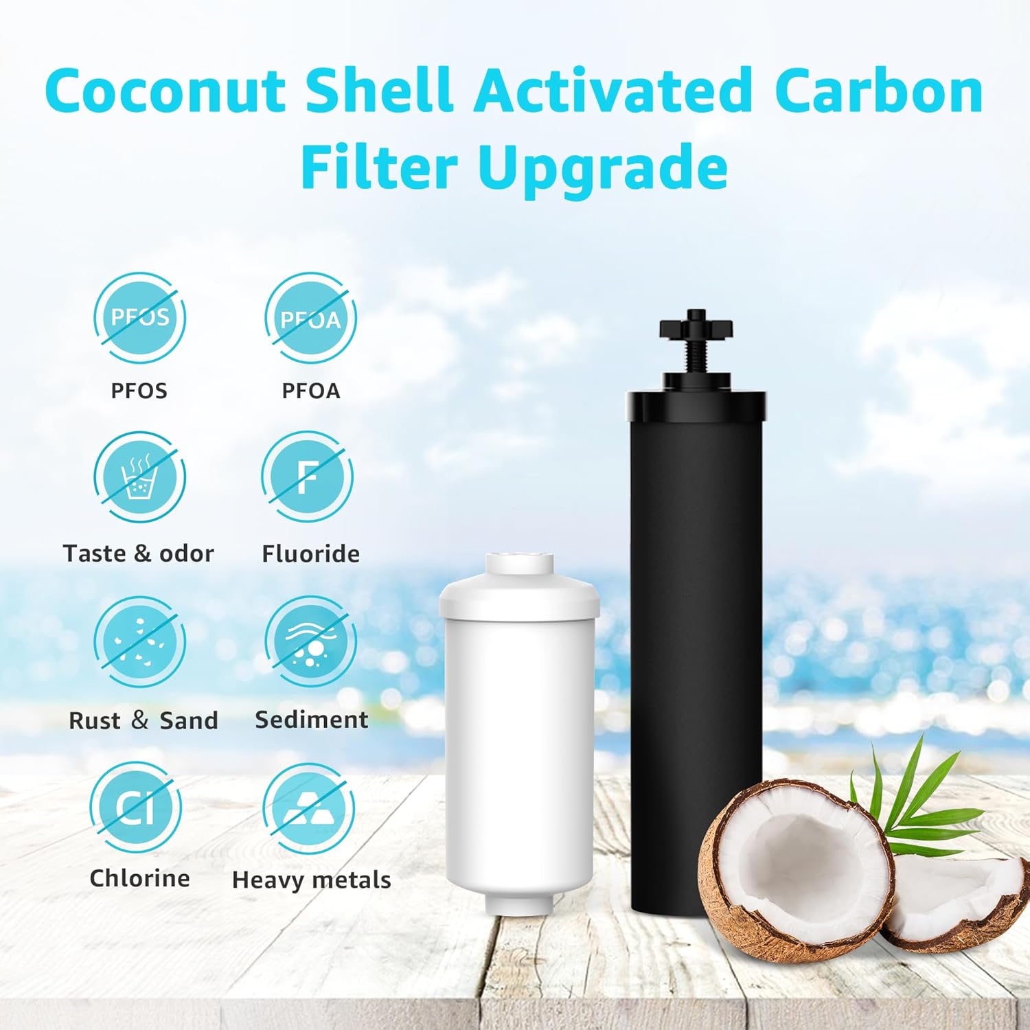AQUACREST NSF/ANSI 42&372 Standard Water Filter, Replacement for Berkey® Gravity Water Filter