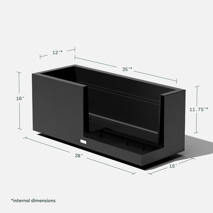 Veradek Block Series Long Box Planter - Large Rectangular Planter for Indoor or Outdoor Patio/Porch