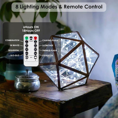 2-Pack Fairy Lights Battery Operated with Remote, Waterproof 66FT 200 LED Battery String Lights