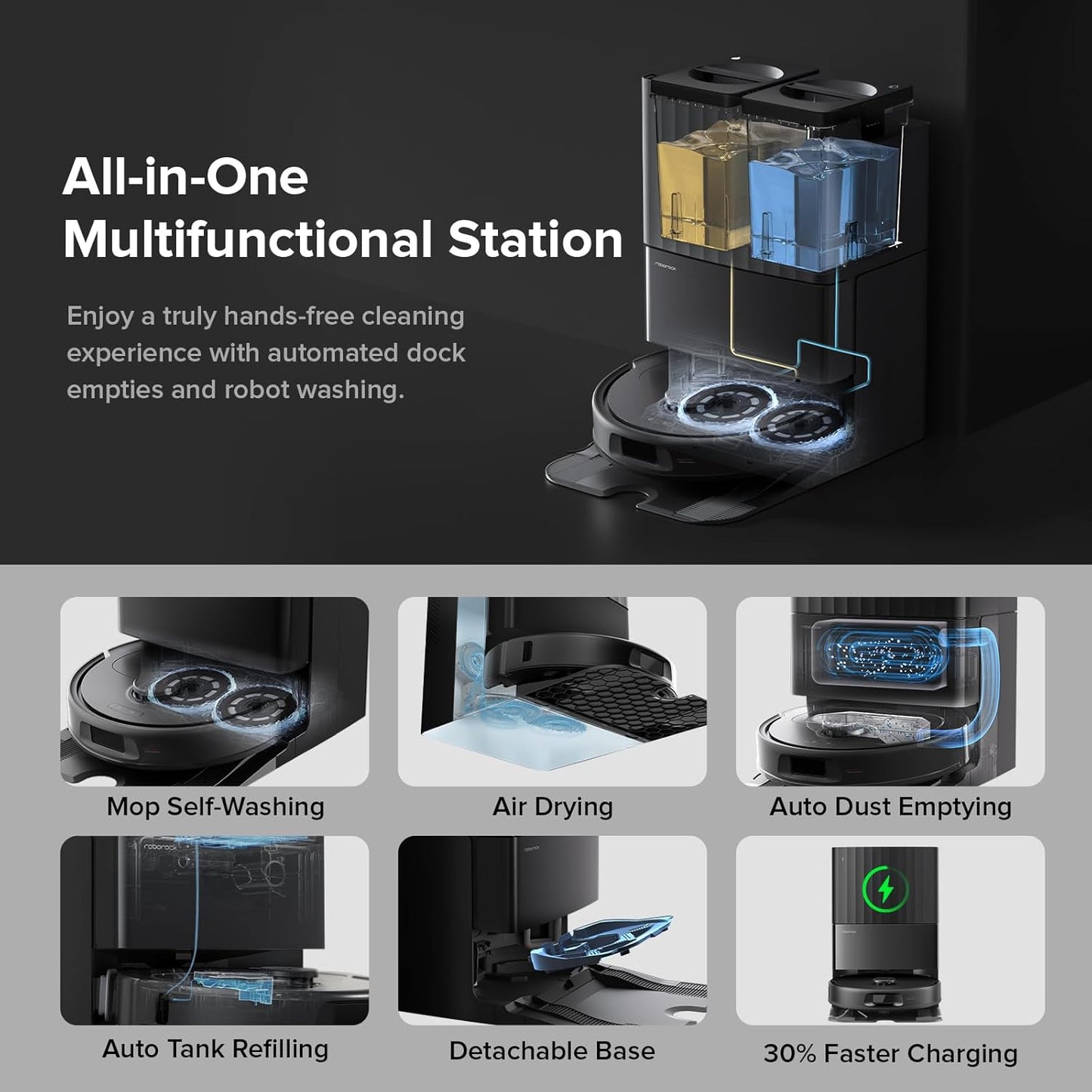 roborock Qrevo Series Robot Vacuum and Mop, 8000Pa Suction, Upgraded from Qrevo S, Anti-Tangle
