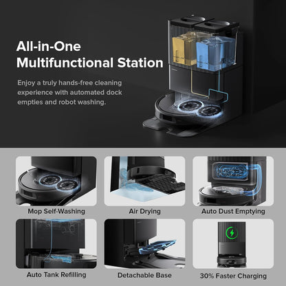 roborock Qrevo Series Robot Vacuum and Mop, 8000Pa Suction, Upgraded from Qrevo S, Anti-Tangle