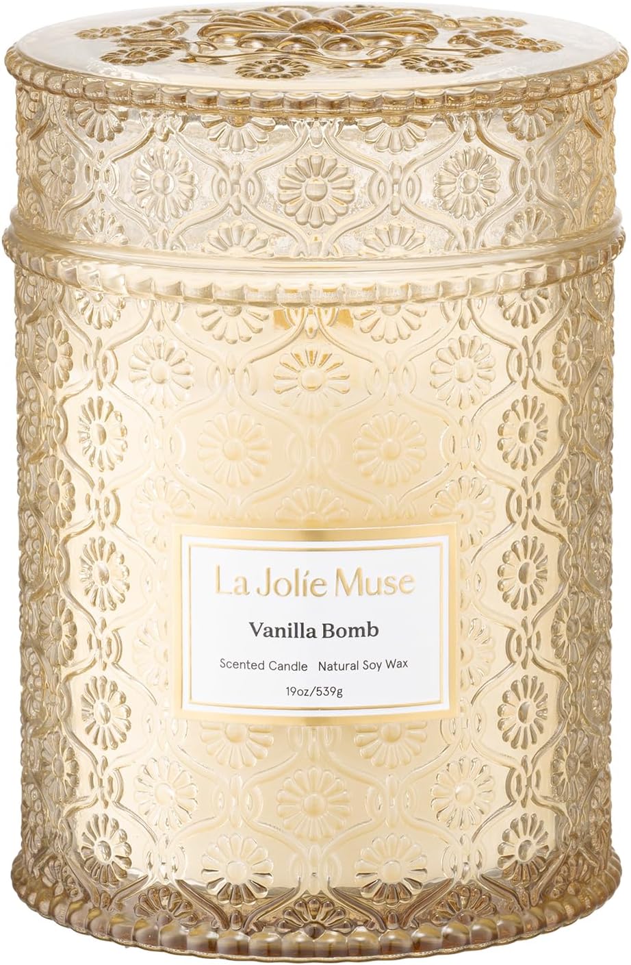 LA JOLIE MUSE Fall Candle | Vanilla Bomb Candle –Vanilla, Lemon Zest & Patchouli |19 oz Large