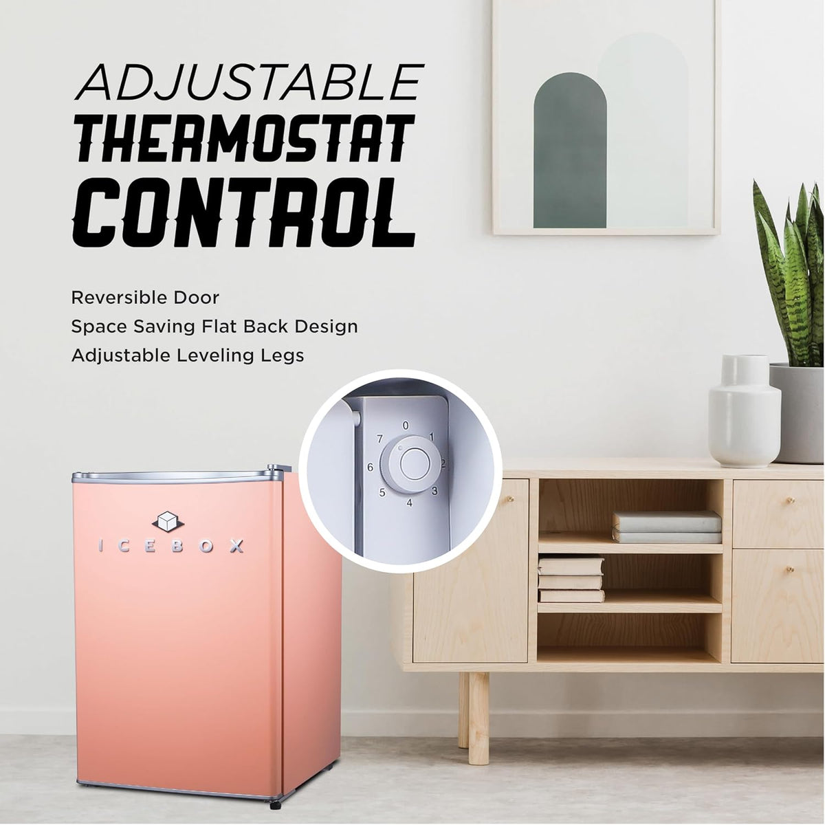 IBCR25BLS Compact, Energy Star Certified Small, Single Door Mini Fridge with Freezer Refrigerator