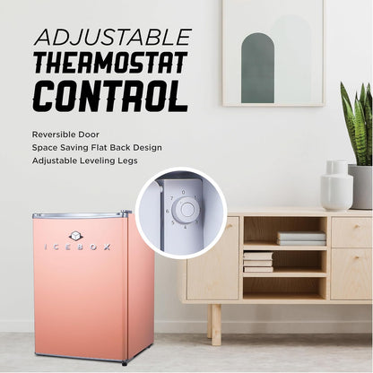 IBCR25BLS Compact, Energy Star Certified Small, Single Door Mini Fridge with Freezer Refrigerator