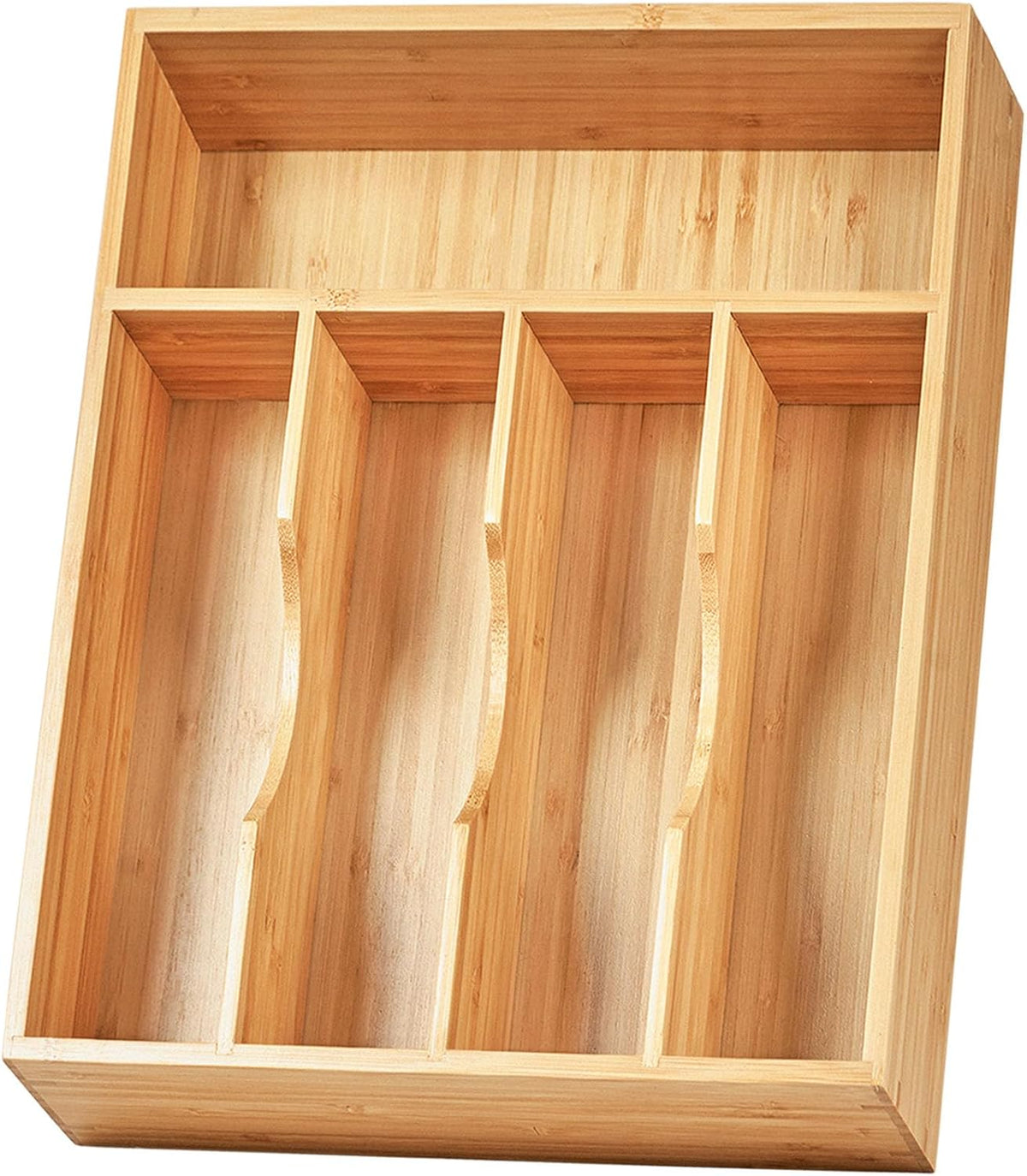 Umilife Kitchen Drawer Organizer, 10 Inch Silverware Utensil Tray Holder, Extra Deep, with Non-Slip
