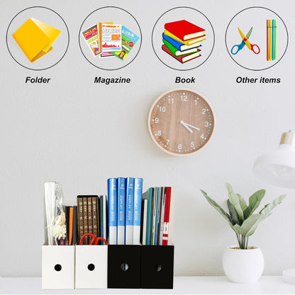 24 Pack Cardboard Magazine Holder, Magazine File Holder for Home, Office, Desk, 10.6'' H×10.2'' L