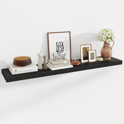 55 Inch Floating Shelves, 12 Inch Deep Floating Shelves for Wall, Floating Shelf with Invisible