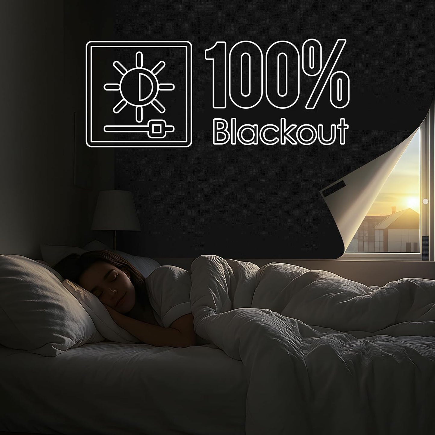 Blackout Window Cover, Portable DIY Window Blinds,Travel Window Blackout Curtains for Baby Nursery