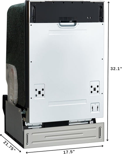 KoolMore KM-DW1852-PR 18 in. ADA Panel Ready with 8 Place Settings 52 DB Dishwasher in