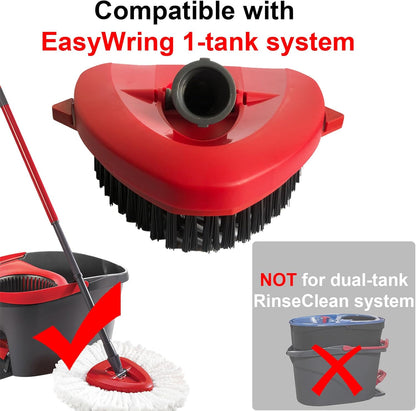 Spin Mop Scrub Brush Head Compatible with OCedar EasyWring 1 Tank System, Mop Scrubber Attachment