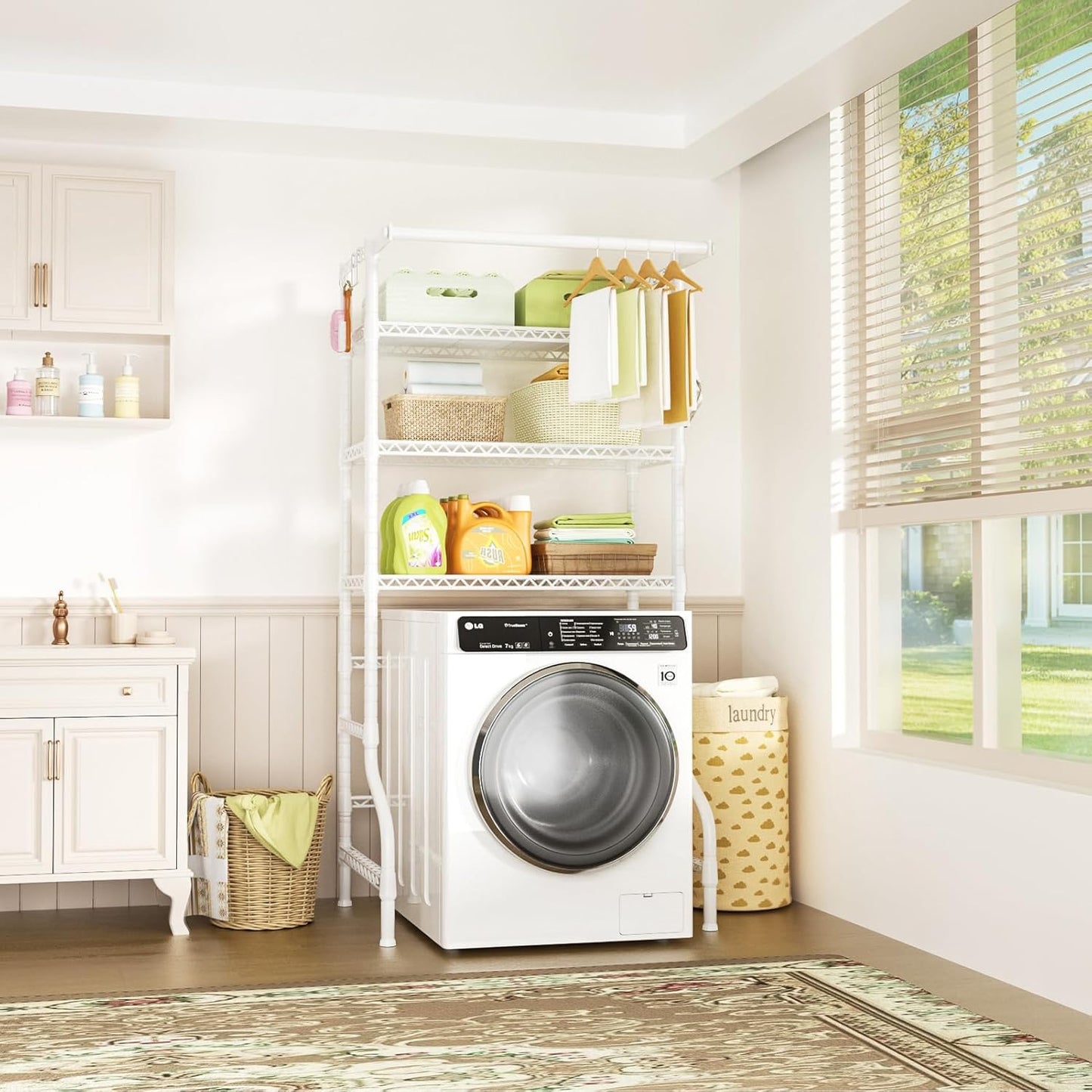 Ulif U11 Over Washer and Dryer Shelves, 3 Tiers Laundry Room Storage and Organizer Standing Shelf