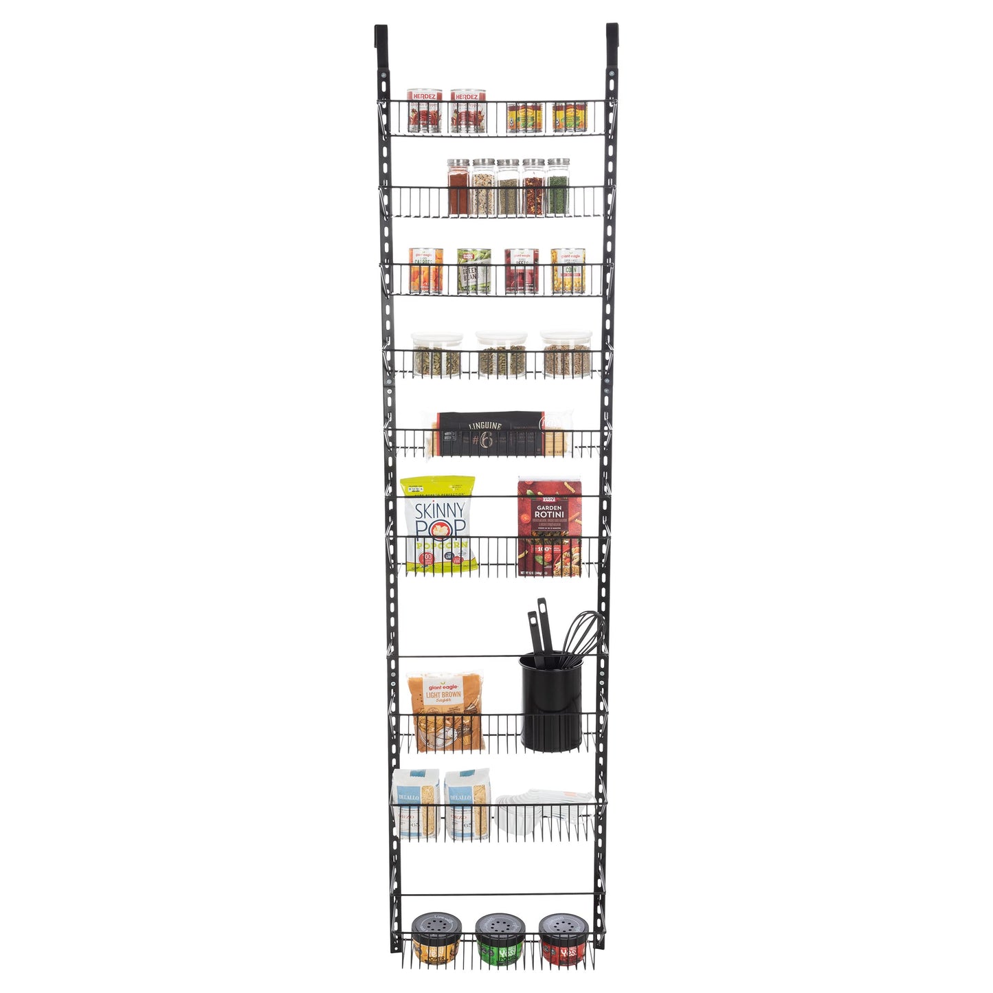 Home-Complete Over the Door Pantry Organizer - 9-Tier Organizer for Bathroom, Closet, or Kitchen