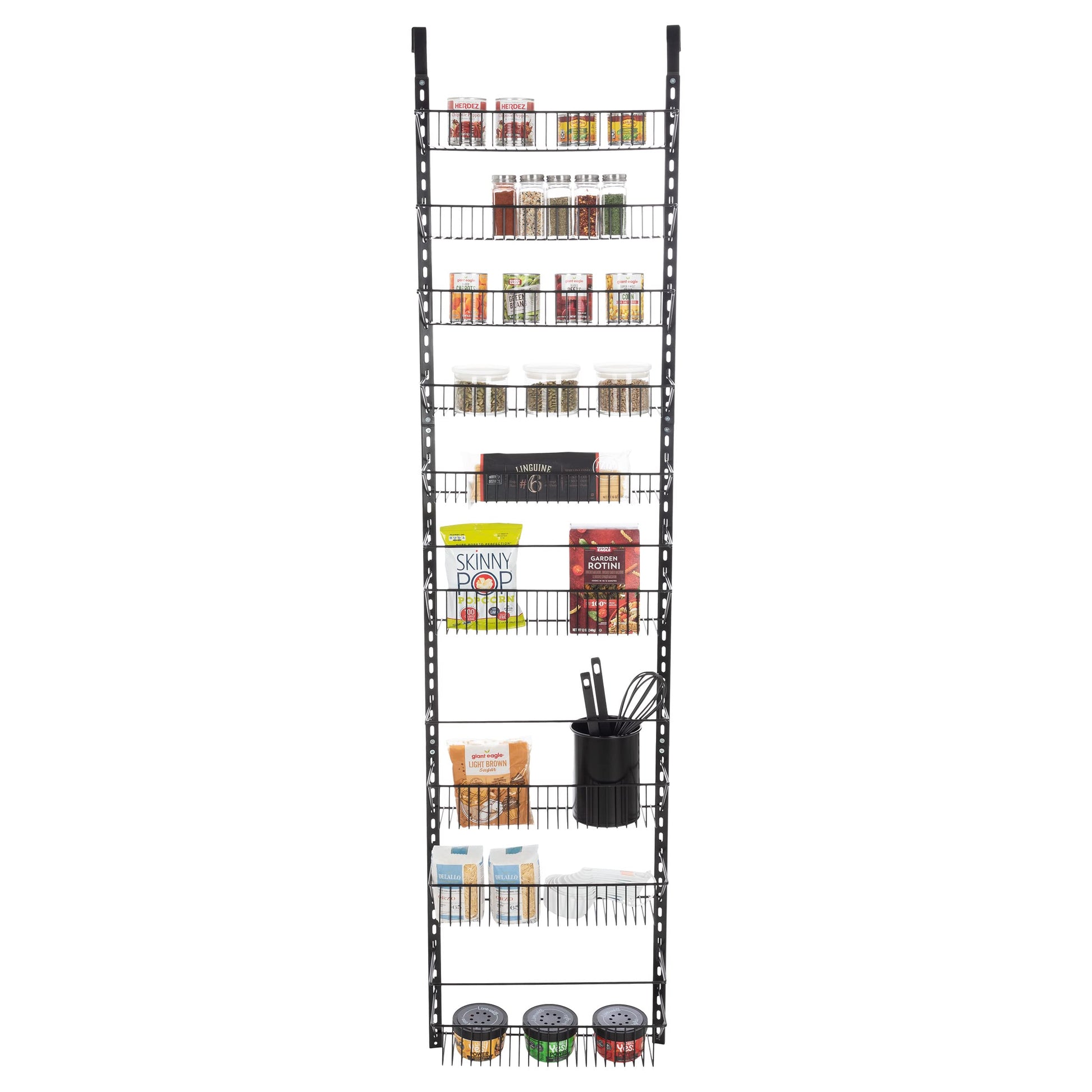 Home-Complete Over the Door Pantry Organizer - 9-Tier Organizer for Bathroom, Closet, or Kitchen