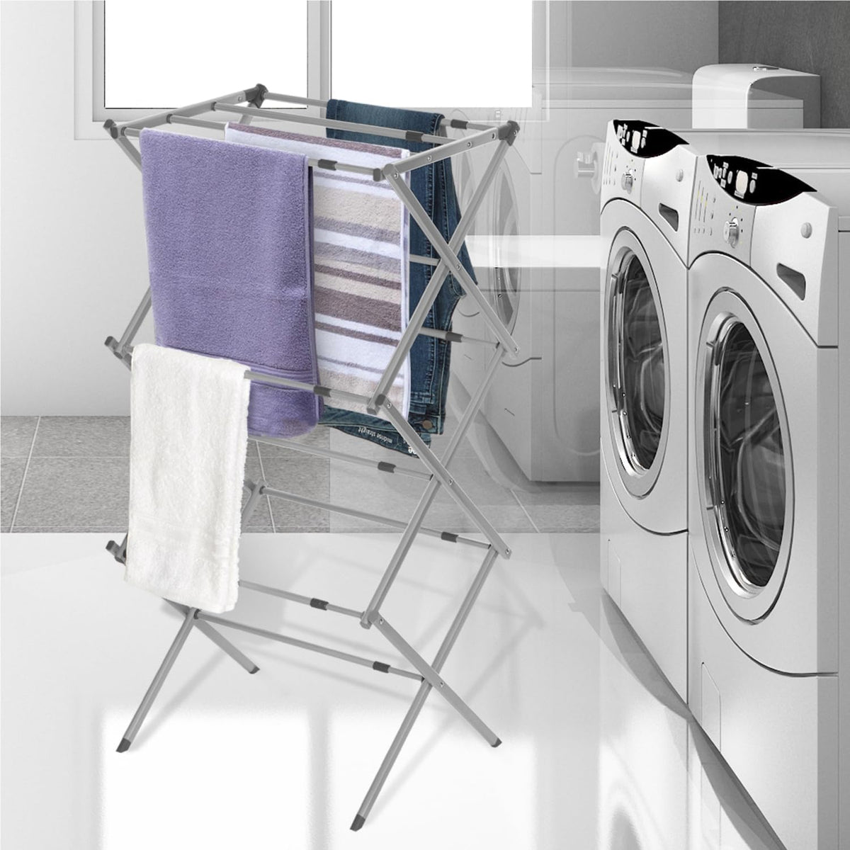 BLACK+DECKER Laundry Organization Expandable/Collapsible Clothes Drying Rack. Essential for