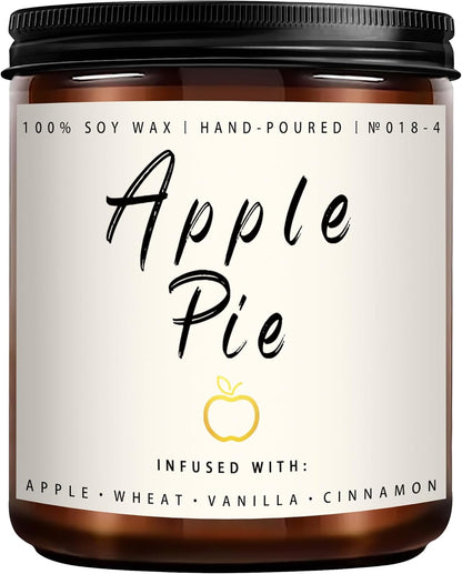 Fall Candles, Apple Pie Scented Candle for Home- Fall Scented Candles Gift Set for Women & Men