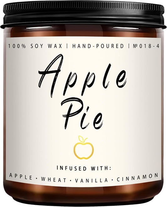 Fall Candles, Apple Pie Scented Candle for Home- Fall Scented Candles Gift Set for Women & Men
