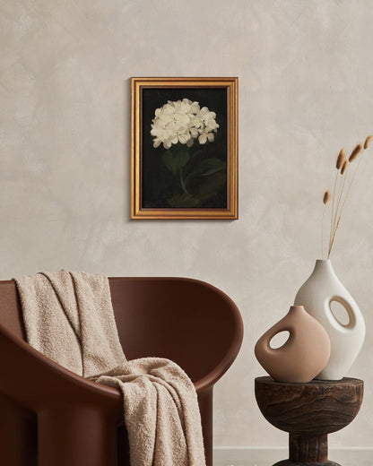 HUARCEY Gold Framed Vintage Wall Art for Living Room, Flowers Painting Canvas Prints Shelf Decor
