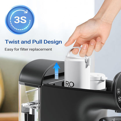 Ecoviva Countertop Reverse Osmosis Water Filtration System, Portable RO Water Filter Purifier with