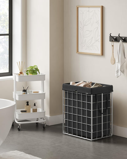 SONGMICS Laundry Hamper, 23.8 Gal. (90L) Laundry Basket, Collapsible Clothes Hamper, Removable and