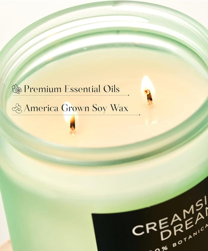 M&SENSE Orange Creamsicle Summer Scented Candle - 11.6oz Clean Non Toxic Natural Soy Wax 70-Hour
