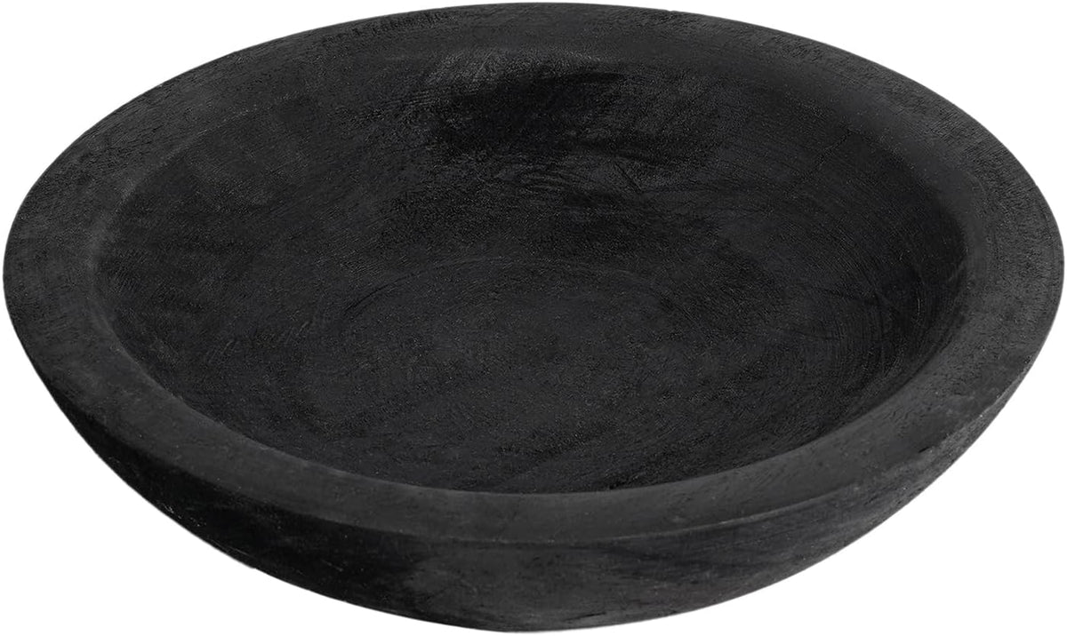 Hand Carved Wooden Decorative Bowl for Home Entryway Decor, Wood Centerpiece Bowl for Coffee Table