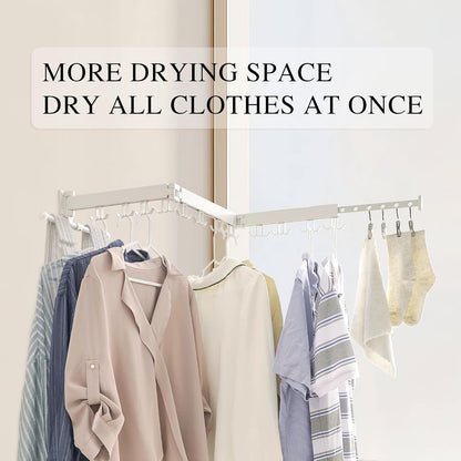 Wall Mounted Clothes Drying Rack,Drying Rack Clothing Wall Mount with Foldable