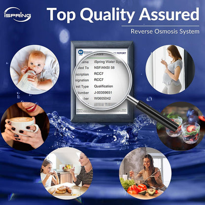 iSpring RCC7, NSF Certified, High Capacity Under Sink 5-Stage Reverse Osmosis Water Filter, RO