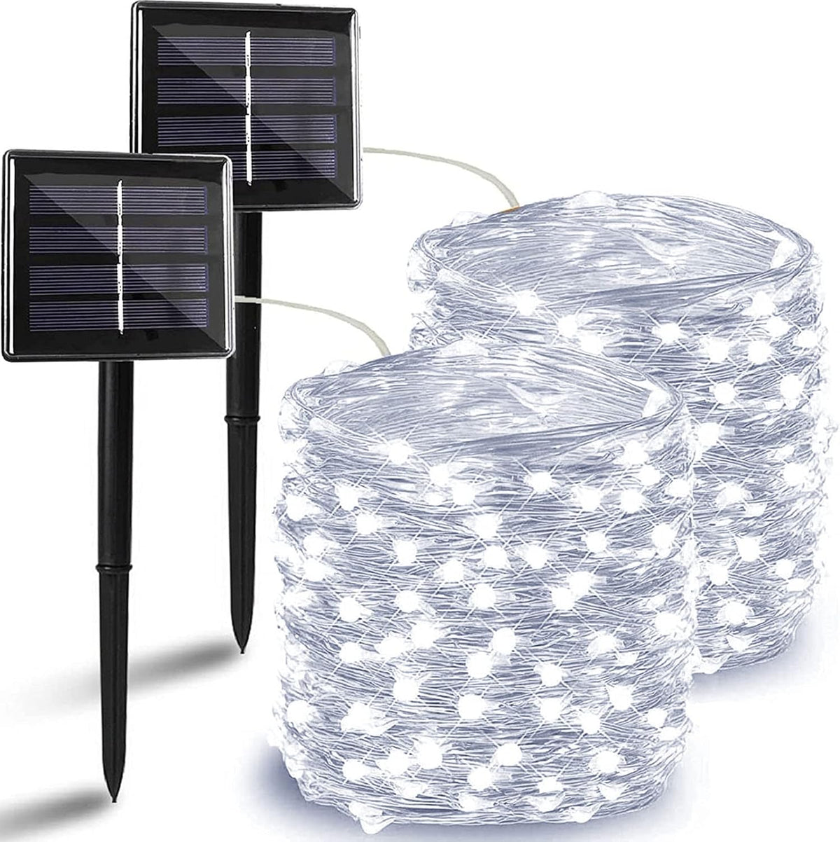 Solar String Lights Outdoor, 2-Pack Each 72FT 200 LED Solar Christmas Twinkle Lights Outside