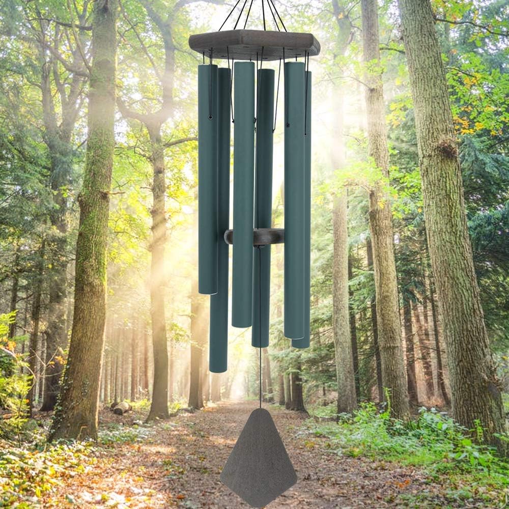 Sympathy Wind Chimes Outdoor Deep Tone,36Inch Melody Wind Chimes Large with 6 Heavy Tubes Tuned