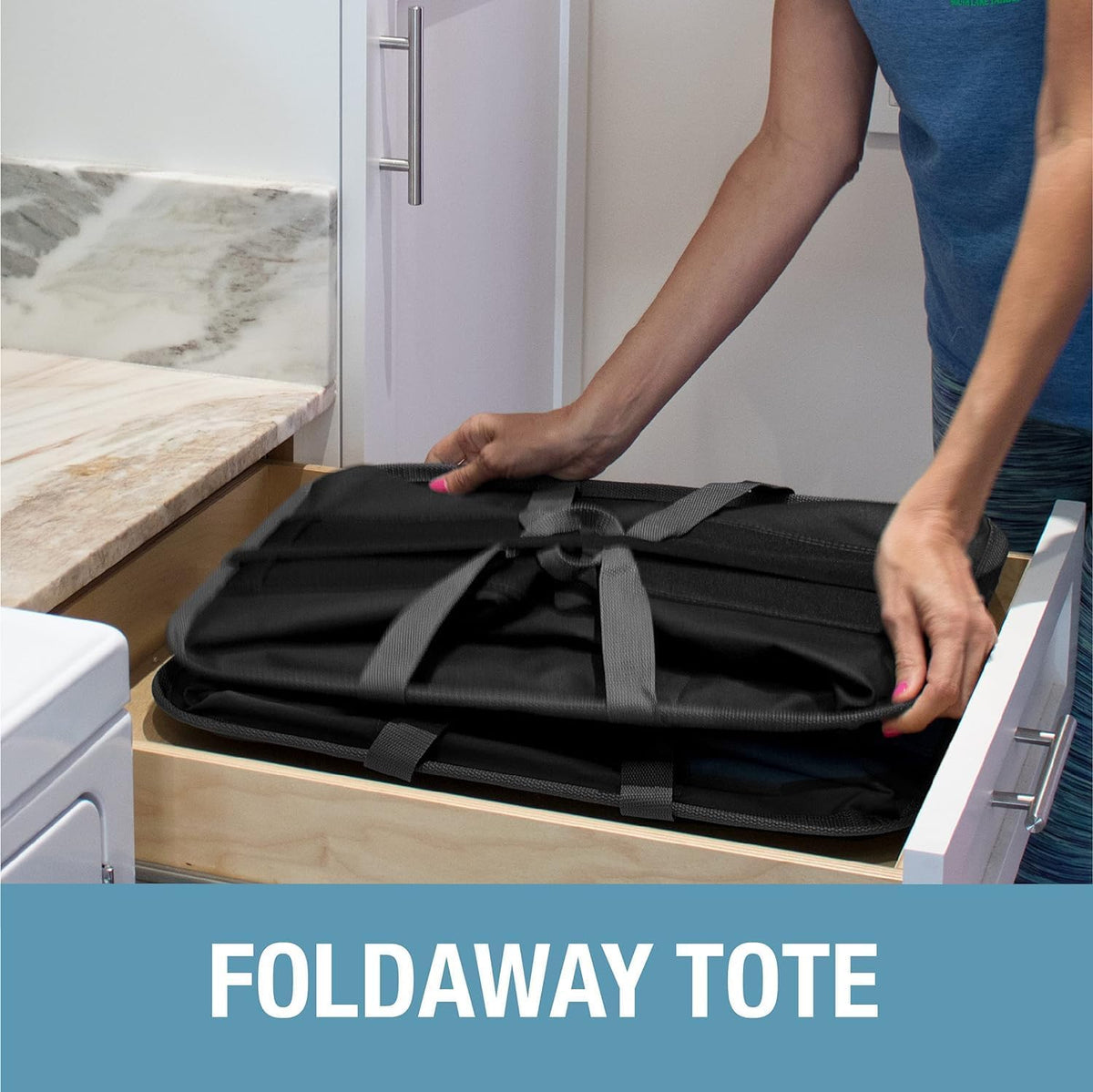 CleverMade Collapsible Laundry Caddy, 64L Pop-Up Hamper, 2 Pack, Black Gray