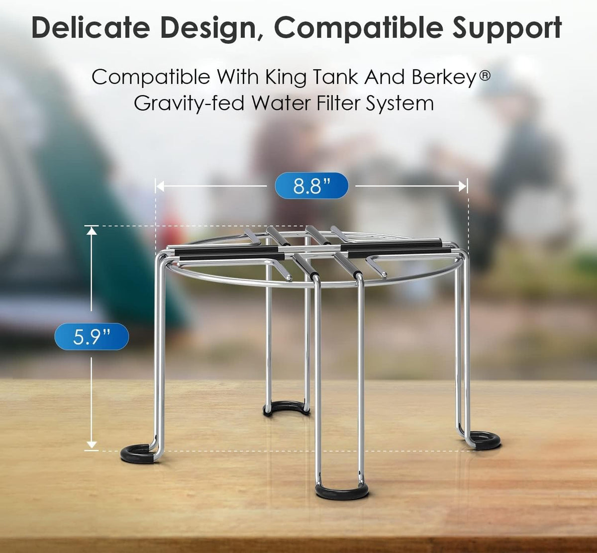 Waterdrop Water Filter Stainless Steel Stand, with Rubberized Non-Skid Feet, Replacement for