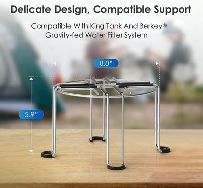 Waterdrop Water Filter Stainless Steel Stand, with Rubberized Non-Skid Feet, Replacement for