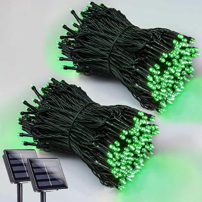EEW 2 Pack 200 LED Solar Christmas Lights Outdoor Waterproof, Solar String Lights for Outside