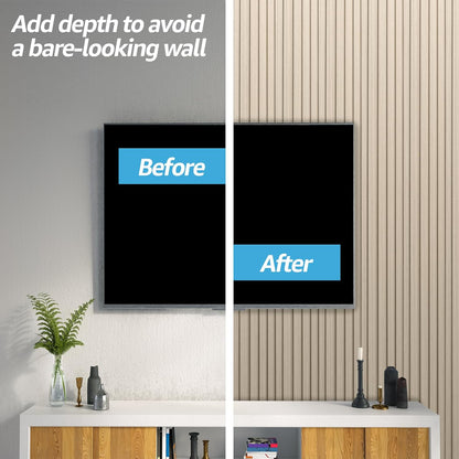 Art3d WPC Wainscoting Panels, 16-Pack 48 x 6 Inch 3D Wall Accents for Interior Wall Decor, Living