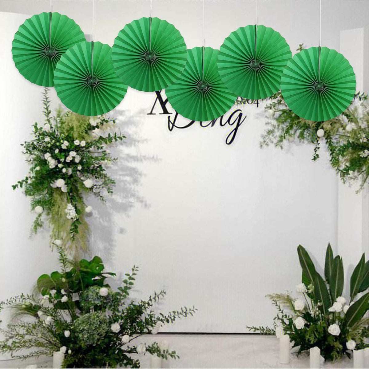 Green Party Decorations,Green Paper Decorations For Party,Tennis Party Decorations Party Paper Fans