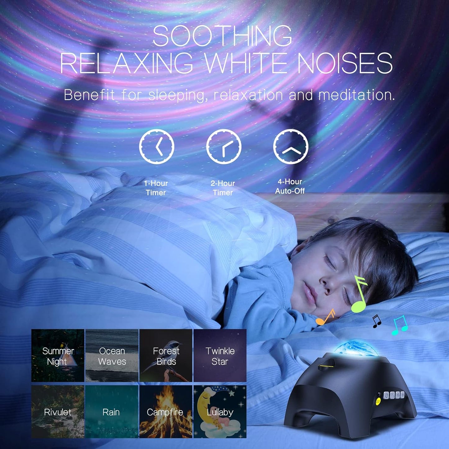 Northern Galaxy Light Aurora Projector with 33 Light Effects, Night Lights LED Star Projector for