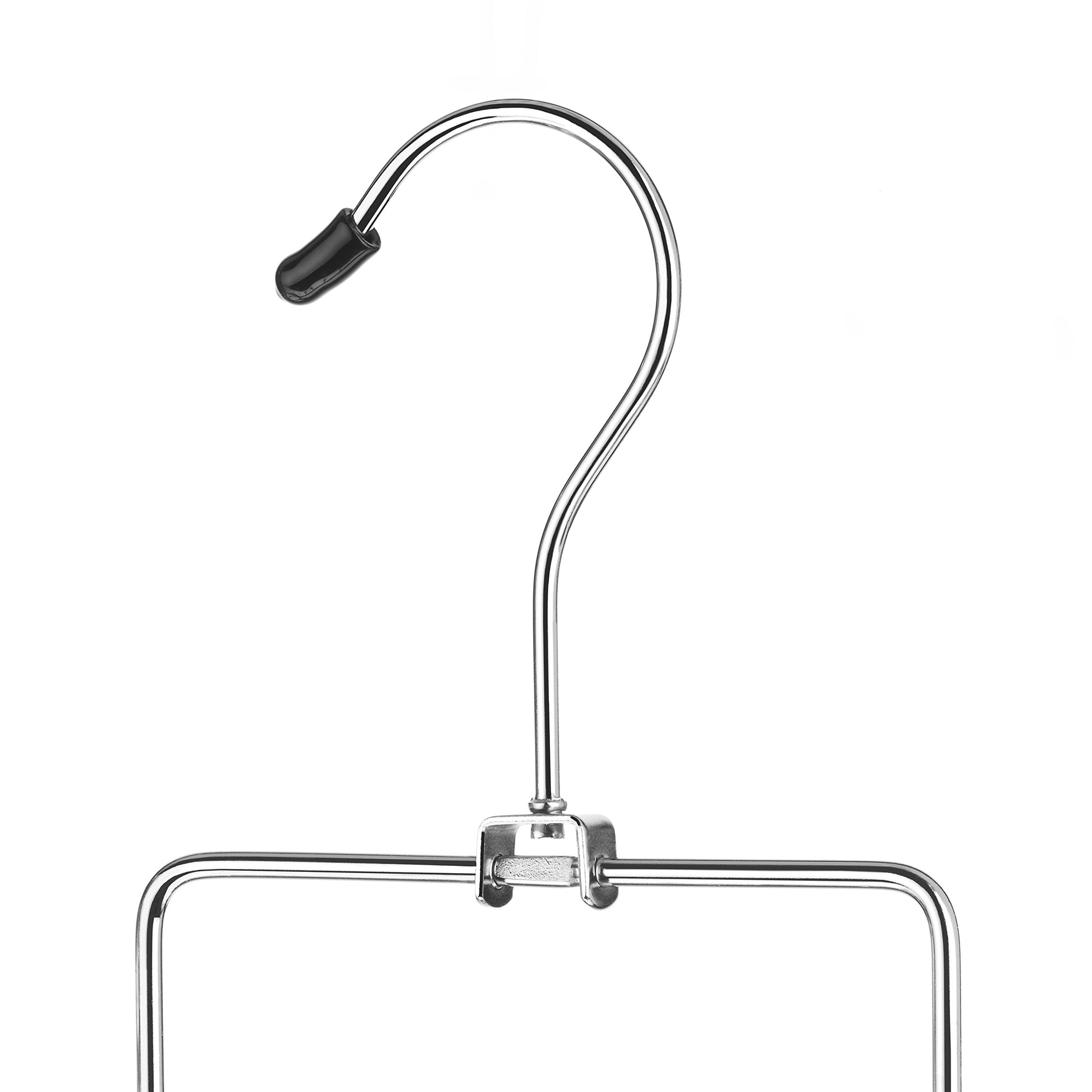 Whitmor Clothes Hanger, 10 Hook Accessory Hanger, Chrome Metal Tie Hanger for Closet, Belt, Ties