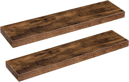 HOOBRO Floating Shelves for Wall, Wall Mounted Shelf Set of 2, 31.5" Hanging Shelf with Invisible