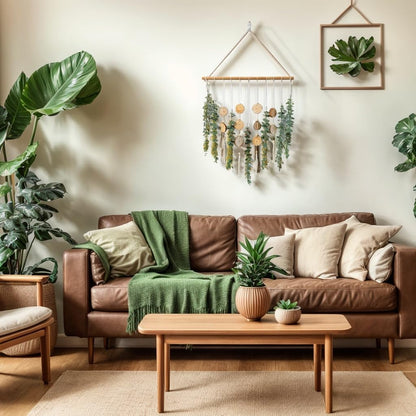 Artificial Eucalyptus Wall Decor Fake Greenery Leaves Stems Home Decor Wall Hanging Plants Boho