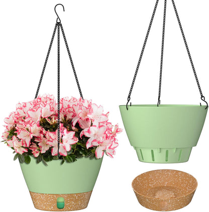 ZMTECH 8 Inch Hanging Planters for Indoor Plants, Hanging Baskets for Plants Outdoor with Visible