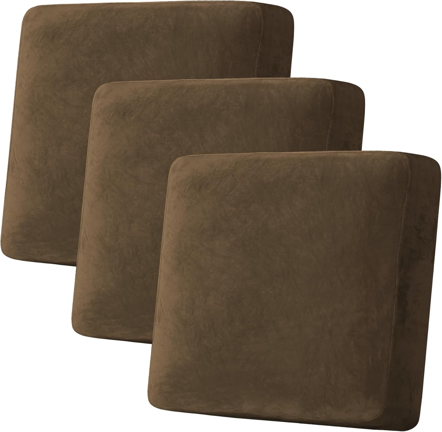 H.VERSAILTEX Velvet Stretch Couch Cushion Cover Plush Cushion Slipcover for Chair Loveseat Sofa