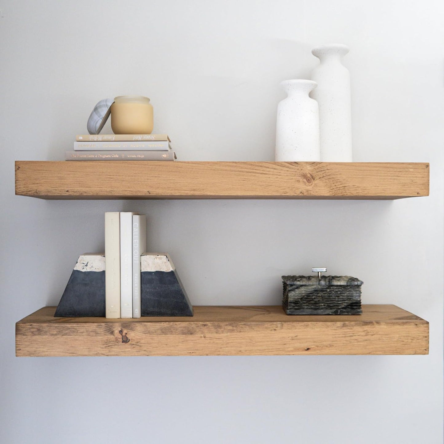 Modern Floating Shelves 3 Inches Thick for Wall, Wide Shelves for Kitchen, Living Room, Bedroom