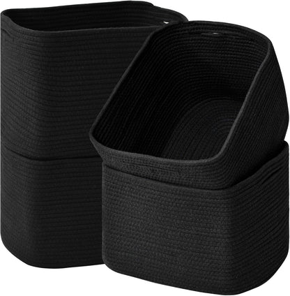 Storage Baskets for Organizing & Shelves, Woven Cotton Rope Organization Bins for Dog Toys