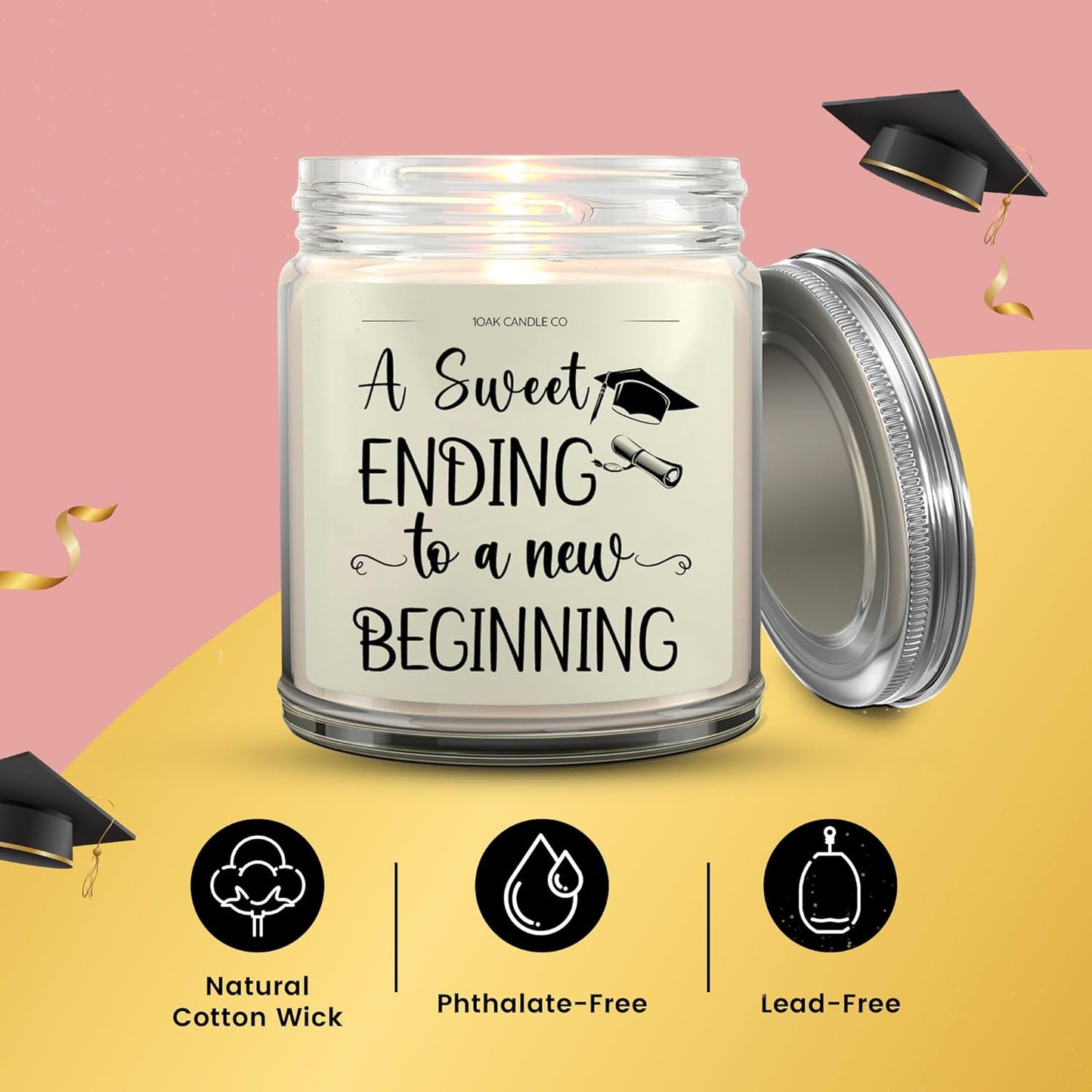 1OAK Vanilla Scented Candles Gifts for Women - Graduation Candle - 2025 Graduation Gifts for Her