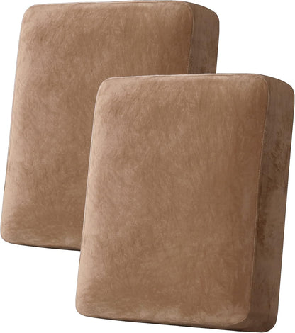 H.VERSAILTEX Velvet Stretch Couch Cushion Cover Plush Cushion Slipcover for Chair Loveseat Sofa