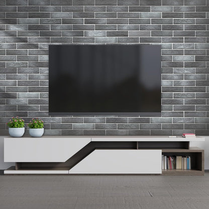 Vintage Faux Brick Wall Tiles, 3D Thin Brick Veneers for Bedroom, Bathroom, Kitchen, Fireplace and